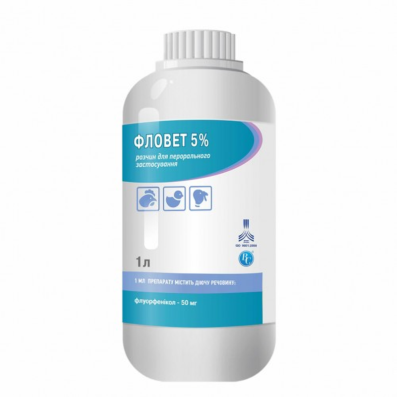 Фловет 5% розчин для перорального застосування 1 л Ветсинтез