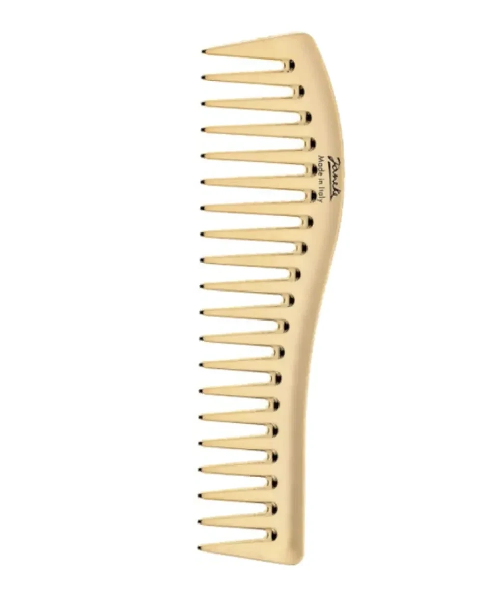 Золотистий гребінь для волосся Janeke Golden Wavy Comb (AU805), фото 1