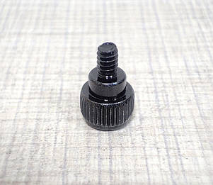 Гвинт для кріплення корпусу БЖ ПК PSU 6/32 5мм безинструментальный накатка мет. 12шт черн, фото 1