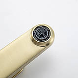 Змішувач для умивальника GAPPO G1010-3, золотий сатин, фото 3