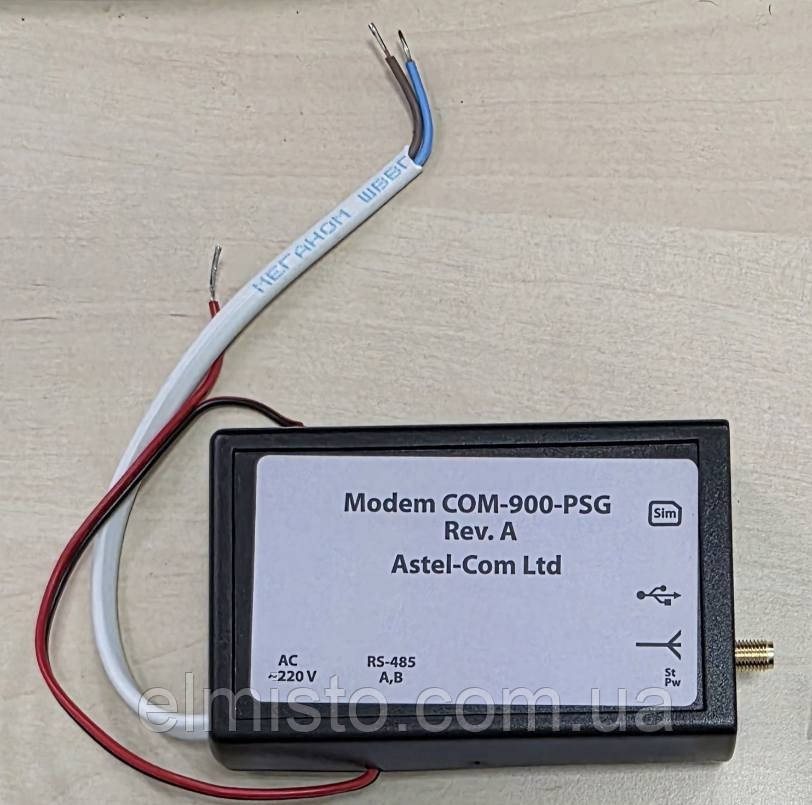 GSM/LTE-модем СОМ-900-PSG-4G (LTE, GPRS, CSD, порт RS-485, порт USB, 1 SIM) з БЖ для лічильників GAMA, фото 1