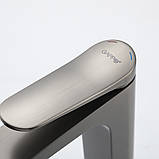 Змішувач високий GAPPO G1010-29 для накладного умивальника, збройова сталь, фото 6