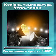 Відеосвітло прожектор Yongnuo YNRAY200 200W постійне світло для фото, відео зі штативом 2м. Студійне світло., фото 5