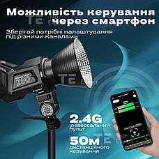 Відеосвітло прожектор Yongnuo YNRAY200 200W постійне світло для фото, відео зі штативом 2м. Студійне світло., фото 6