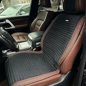 Накидки на передні сидіння CarFashion, модель MONACO FRONT, чорний/шоколад