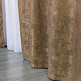 Готовий комплект щільних штор на тасьмі з підхватами 150х270 см Колір кавовий, фото 6