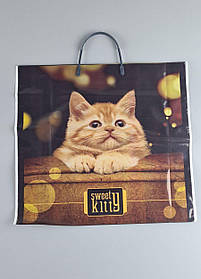 Пакет з пластиковою ручкою 36x34 Котенок (10 шт)