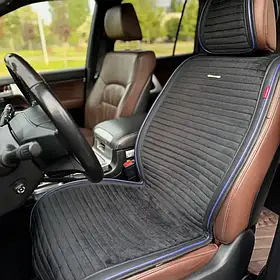 Накидки на передні сидіння CarFashion, модель MONACO FRONT, чорний/синій