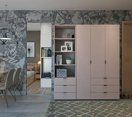 Пенал для одягу Doros Гелар 3Ш 60х49.5х203.4, фото 1