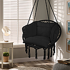 Гойдалка підвісна гніздо лелеки MalTec 60см 150кг чорна (Польща), фото 7