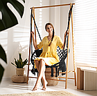 Гойдалка підвісна гніздо лелеки MalTec 60см 150кг чорна (Польща), фото 8