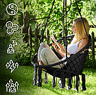 Гойдалка підвісна гніздо лелеки MalTec 60см 150кг чорна (Польща), фото 9