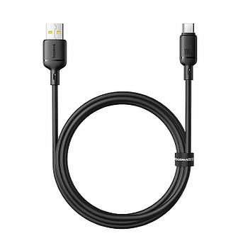 Кабель тайп сі Baseus 100W 1м шнур USB Type-C посилений для швидкого заряджання телефона (чорний)