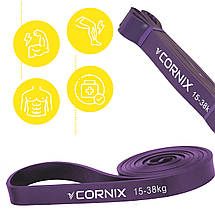 Еспандер-петля Cornix Power Band 32 мм 15-38 кг (гума для фітнесу та спорту) XR-0060 Poland, фото 4
