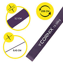 Еспандер-петля Cornix Power Band 32 мм 15-38 кг (гума для фітнесу та спорту) XR-0060 Poland, фото 3