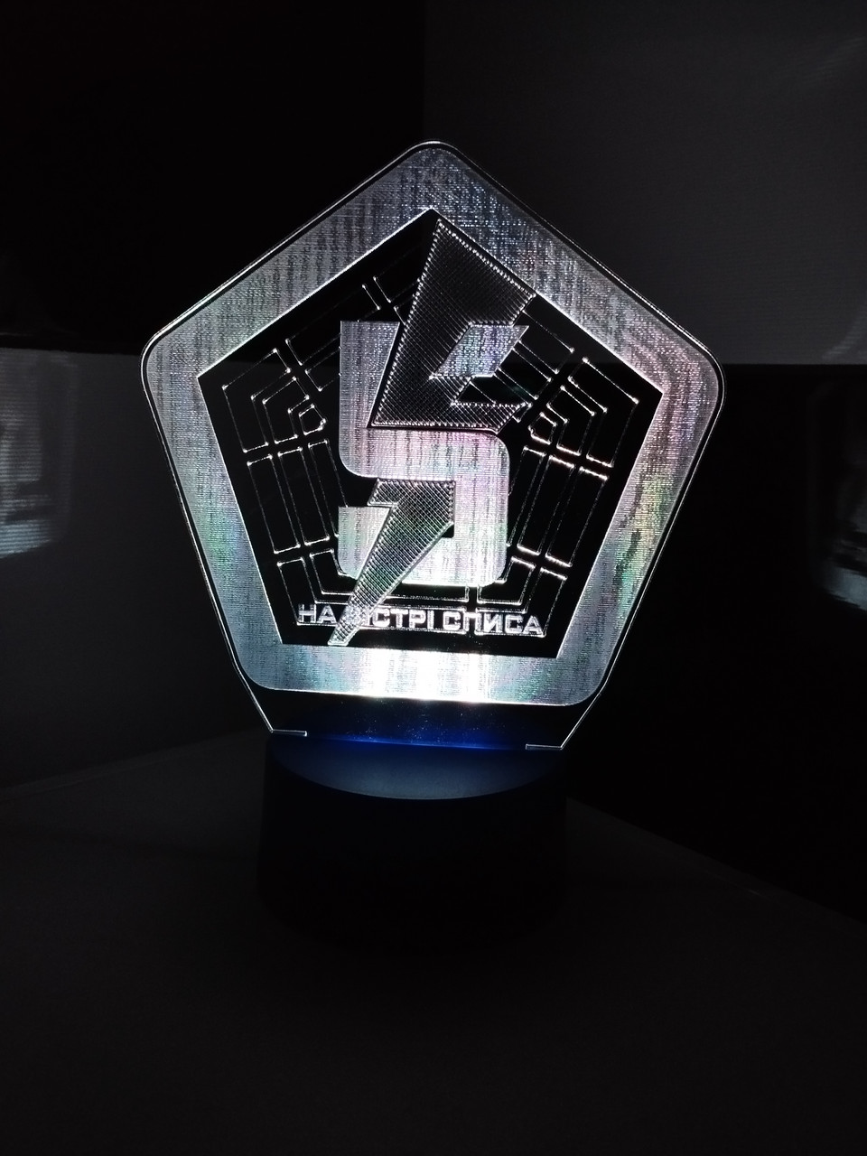 3d-світильник Шеврон 5 ОШБр 5 об'єму штурмова бригада, 3д-нічник, кілька підсвіток (на батарейці), фото 1