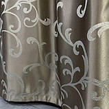 Готовий комплект щільних штор на тасьмі з підхватами 150х270 см Колір кавовий, фото 9