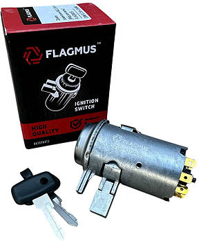 Замок запалювання ВАЗ 2101-07, 2121-214(Мед.контакти) Flagmus