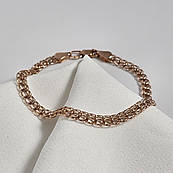 Браслет золотий з плетінням Венеція на руку супер легкий 17 см