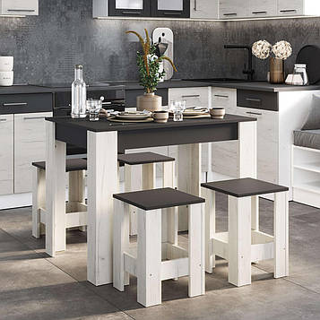 Стіл кухонний + 4 табурети (Еверест)