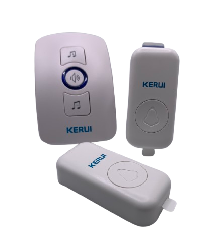 Бездротовий водонепроникний дверний дзвінок KERUI M525 БІЛИЙ (один дзвінок дві кнопки), фото 1