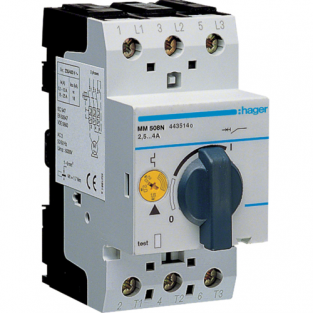 Автомат захисту двигуна 2,4-4,0 A тип До 1 полюс MM508N Hager