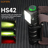 Налобний ліхтар Sofirn HS42 (2100 лм, біле і червоне світло, 6 світлодіодів, USB-C, магнітний хвіст), фото 7