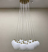 Люстра-пучок бронзова підвісна на 19 ламп (82-150F-19 BRZ+WH G9)