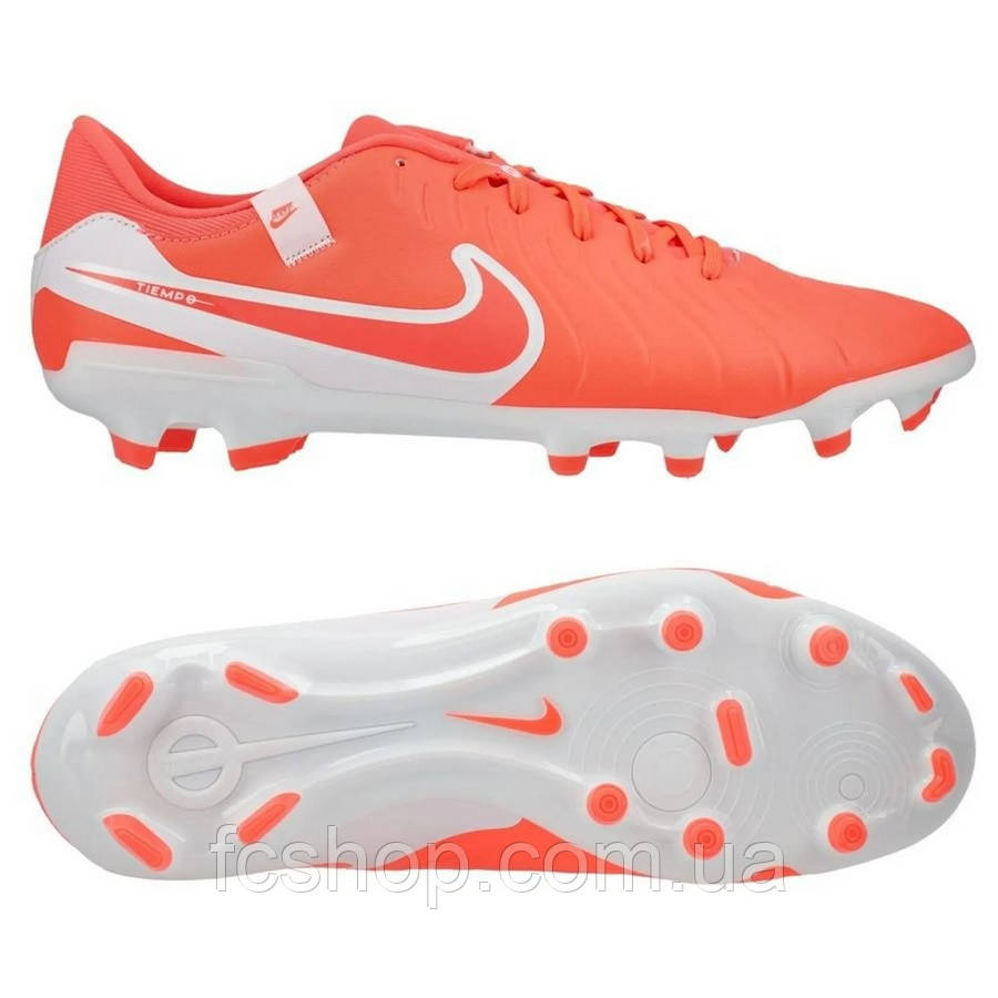 Футбольні бутси Nike Tiempo Legend 10 Academy FG DV4337-800, Червоний, Розмір (EU) — 39