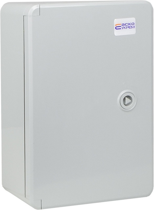Корпус 20*30*13, IP65 з АБС-пластику, ударостійкий, з монтажною панеллю, непрозорі дверцята, серії UBox, фото 1