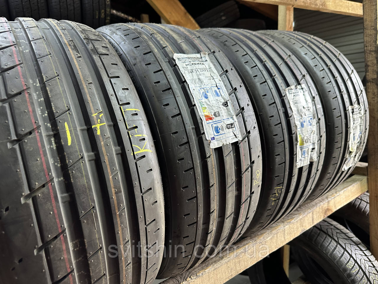Нові літні шини 245/35 R20 91Y Bridgestone Potenza S007 RFT ранфлет, фото 1