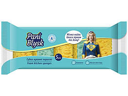 Губка кухонна Pani Blysk з хвилястою поверхнею 5шт