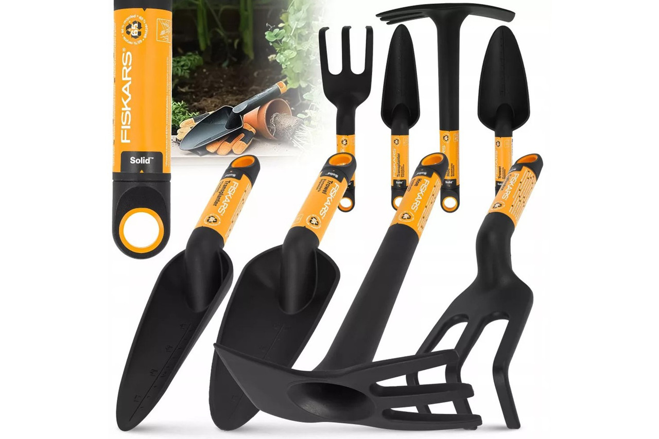 Набір садового інструменту FISKARS 4в1 (садові лопатки+садові кігті+садова сапа) PN0703011