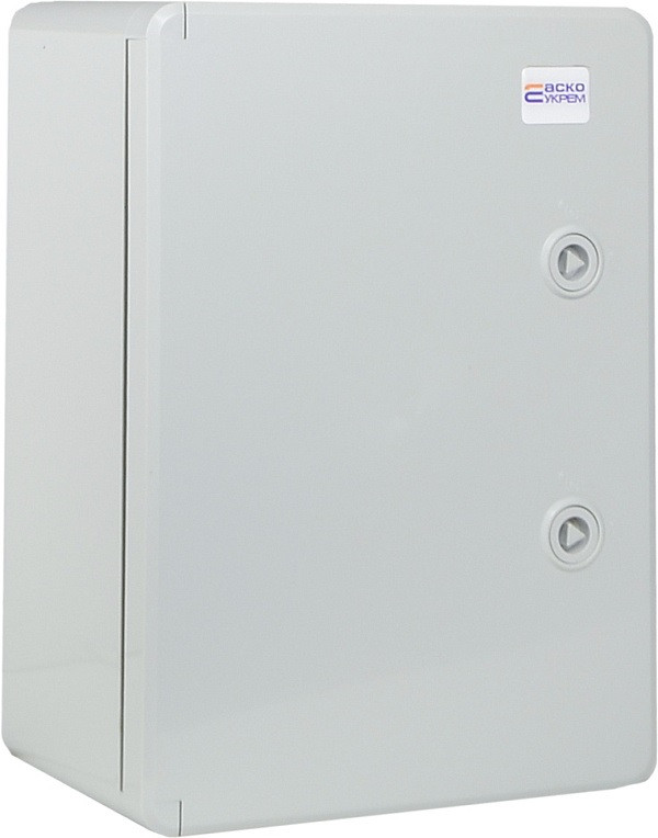 Корпус 25*35*15, ІР65, з АБС-пластику, ударостійкий, з монтажною панеллю, непрозорі дверцята, серіїUBox, фото 1