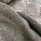 Штори з льону Готовий комплект штор на тасьмі Колір коричнево сірі, фото 4