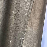 Штори з льону Готовий комплект штор на тасьмі Колір коричнево сірі, фото 5