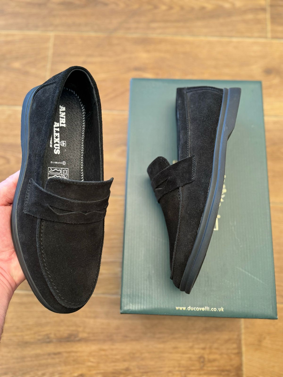 Лофери чоловічі замшеві чорні 40 розмір, фото 1