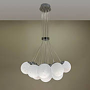 Люстра срібна/хром підвісна пучок Планети на 19 ламп (82-150F-19 CH)