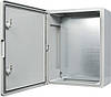 Корпус 35*50*19, ІР65, з АБС-пластику, ударостійкий, з монтажною панеллю, непрозорі дверцята, серіїUBox, фото 5