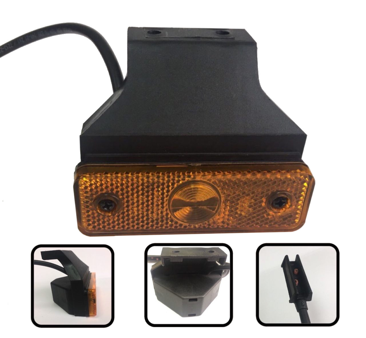 Ліхтар габаритний бічний світлодіодний Schwarzmuller 43665ET [ASPOCK 31-2264-117] LED з кабелем 1,5 м, фото 1