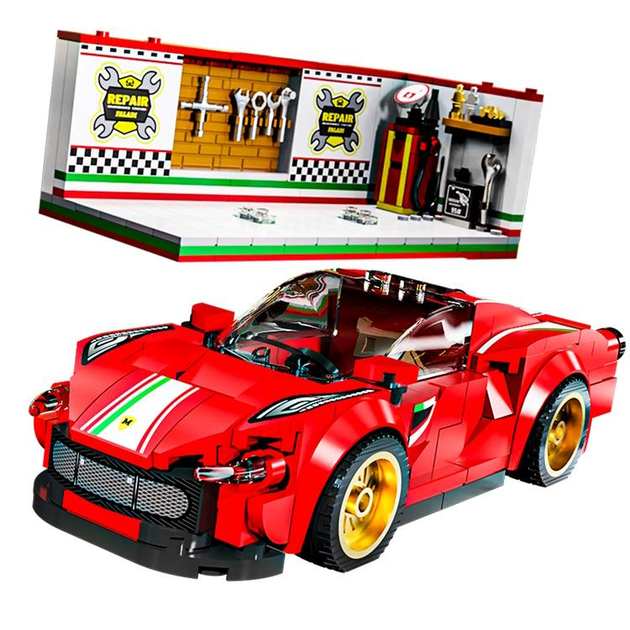 Конструктор дитячий MJI 13082, Ferarri спорткар, 530 деталей, фото 1