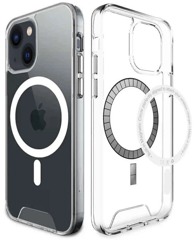 Накладка iPhone 15 clear Space Case TPU MagSafe