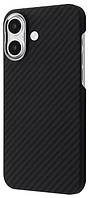 Накладка iPhone 16 black Carbon Slim with MagSafe Proove