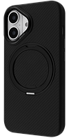 Накладка iPhone 16 black Reinforce Case Magnetic Ring Proove
