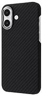 Накладка iPhone 16 Plus black Carbon Slim with MagSafe Proove