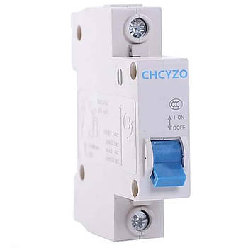 Автомат постійного струму 250А, 12-125V,1P, CHCYZO DZ47-63DC-B250 / Модульний вимикач автоматичний