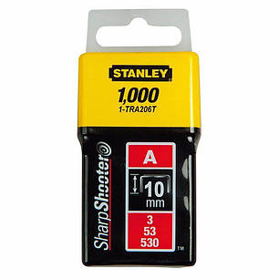 Скоби STANLEY, тип " А, 10мм, до степлера ручного "Light Duty", 1000шт., фото 1