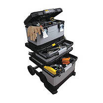 Ящик STANLEY "FatMax® Rolling Workshop", 568x893x389мм, на колесах, металопластмасовий, сірий, фото 6