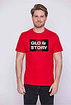 Футболка чоловіча трикотажна з логотипом GLO STORY, фото 3