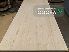 Меблевий щит із сосни цільноламельний